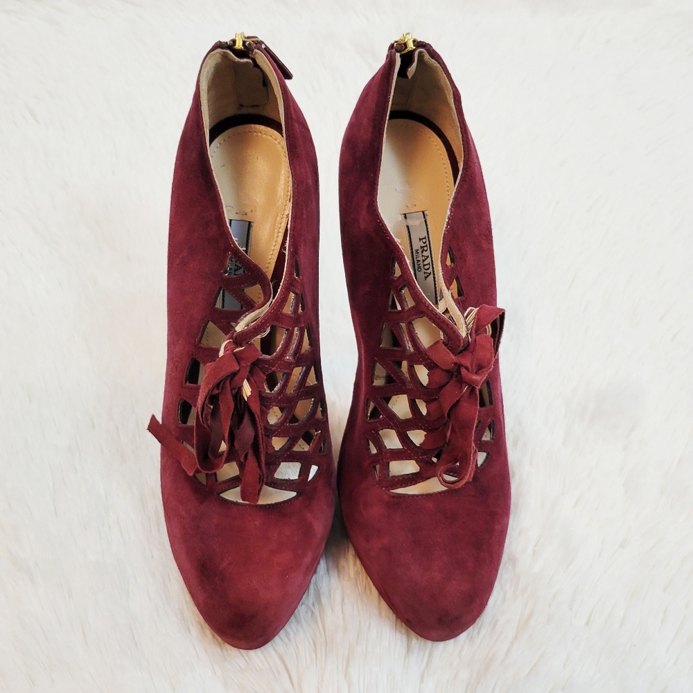 Prada Suede Pumps SZ 40 - Picture 3 of 7